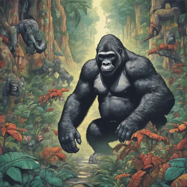 A powerful gorilla traverses various asset classes, representing the versatility of unconstrained investing