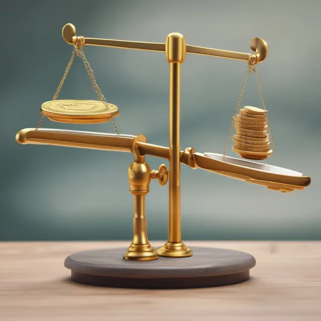A seesaw balances gold coins representing unconstrained investing and an index fund symbolizing constrained investing, highlighting their differences in investment approach.