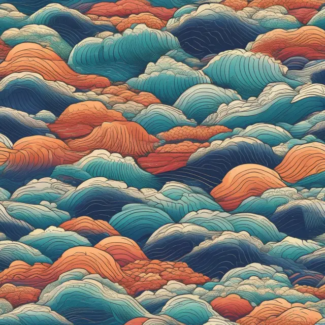 A serene ocean with cresting waves representing various asset classes embraced by the sea - a metaphor for unconstrained investing
