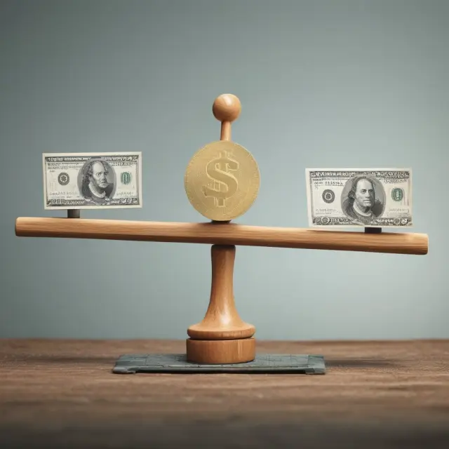 Swiss Franc and U.S. Dollar balancing on a see-saw, symbolizing successful uncovered interest arbitrage in the 1970s.