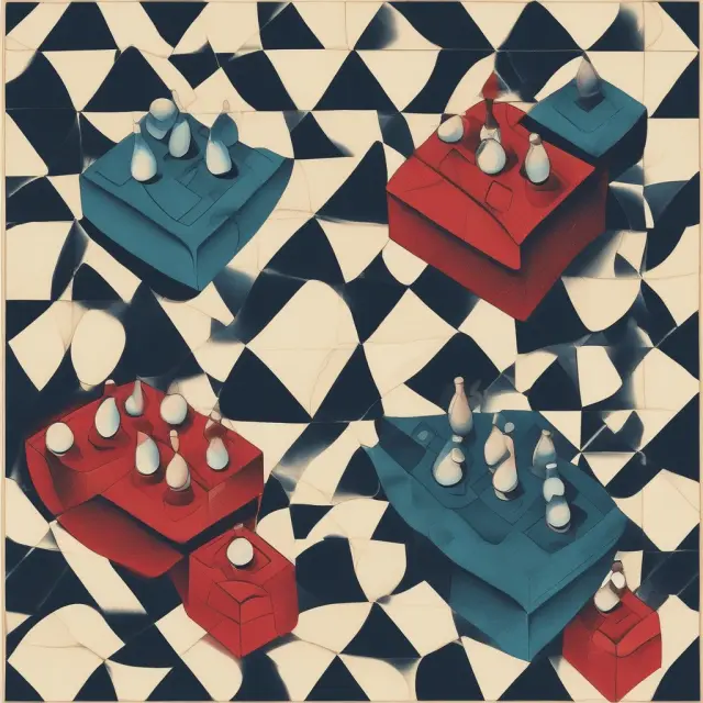 A chessboard depicts the battle between covered and uncovered interest rate parity theories, symbolizing their differences in assumptions and applications.