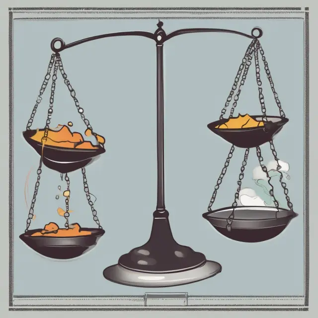 A balance scale with UIP, RIP, and PPP theories depicted as weights, symbolizing the interplay between their validity in foreign exchange markets.