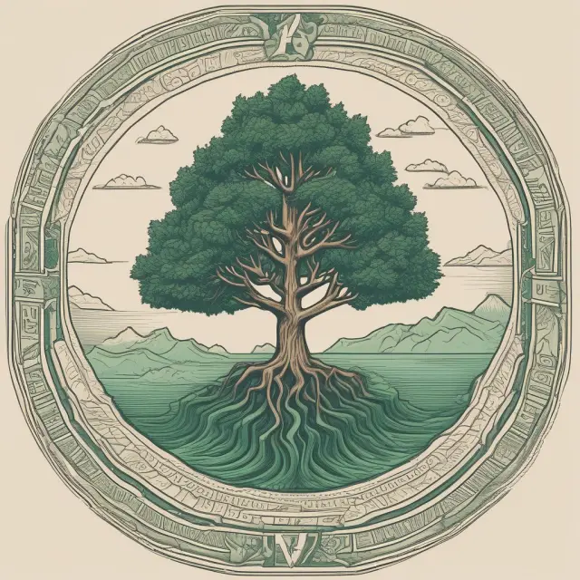 An evergreen tree representing the stability offered by undated securities as part of Tier 1 capital in banking.