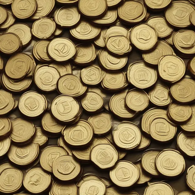 A golden river of coins representing stable income from undated investment issues