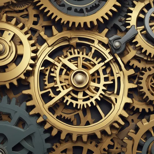 A golden coin nestled among intricate gears illustrates the importance of uncovering underapplied overhead to optimize profits in manufacturing industries