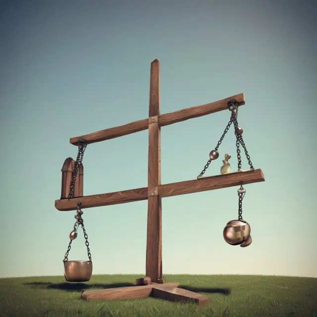 A visual representation of the consequences of underbanking: a seesaw balanced unevenly between financial instability and limited economic opportunities