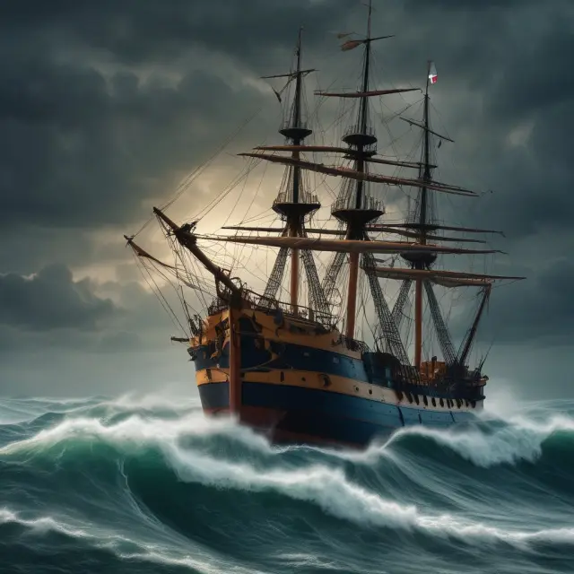 An undercapitalized ship braves turbulent waters while a leak in its hull threatens its safety and financial wellbeing.