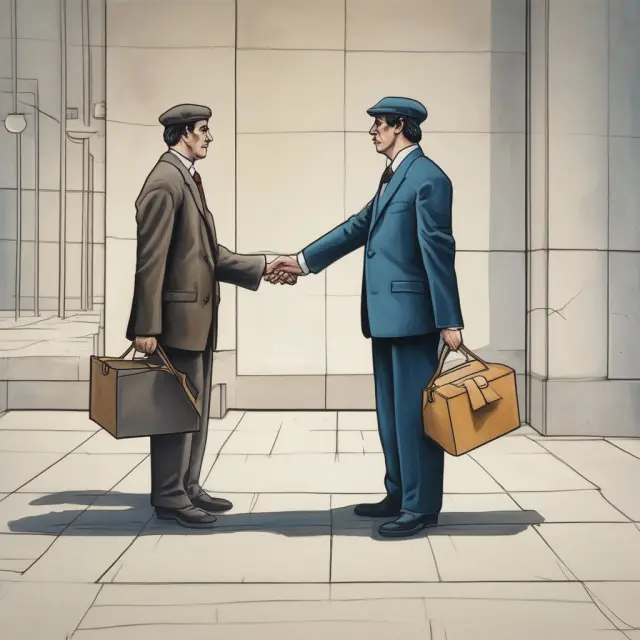 Keynes, an economist at the crossroads of recession and recovery, illustrates underemployment equilibrium with two interconnected scales - one for employment levels and another for aggregate demand