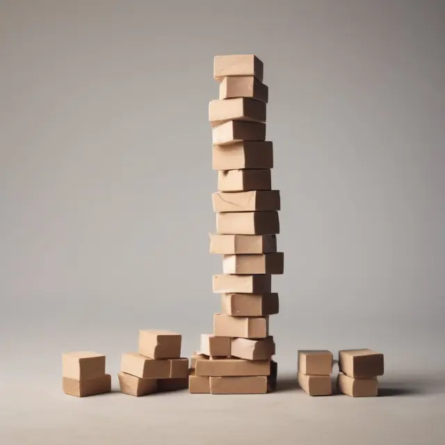 Jenga blocks symbolizing underinsurance risks; a reminder to maintain sufficient insurance coverage for financial stability.