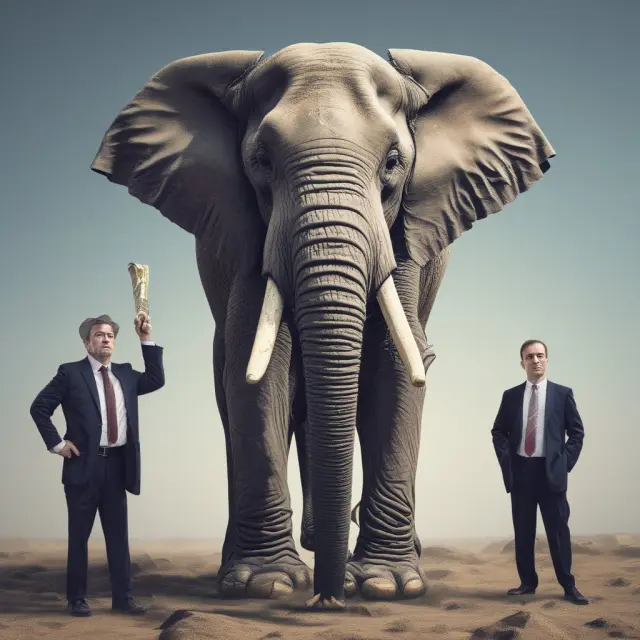 An elephant burdened with debt prevents a flourishing garden of investment opportunities for equity shareholders