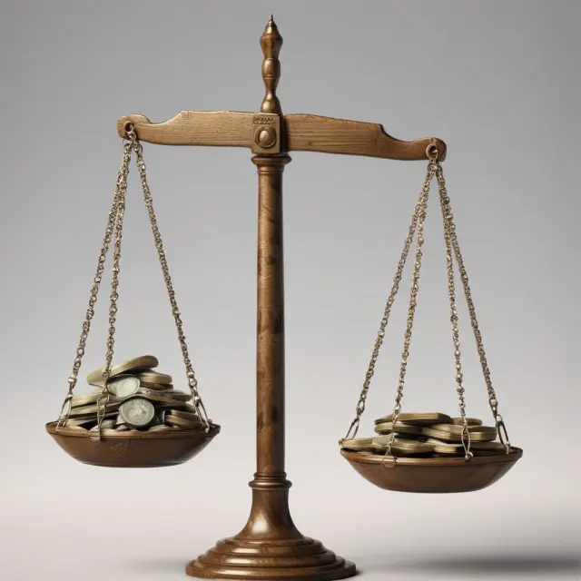 Two scales balance debt burdens and investment opportunities, symbolizing the debt overhang problem