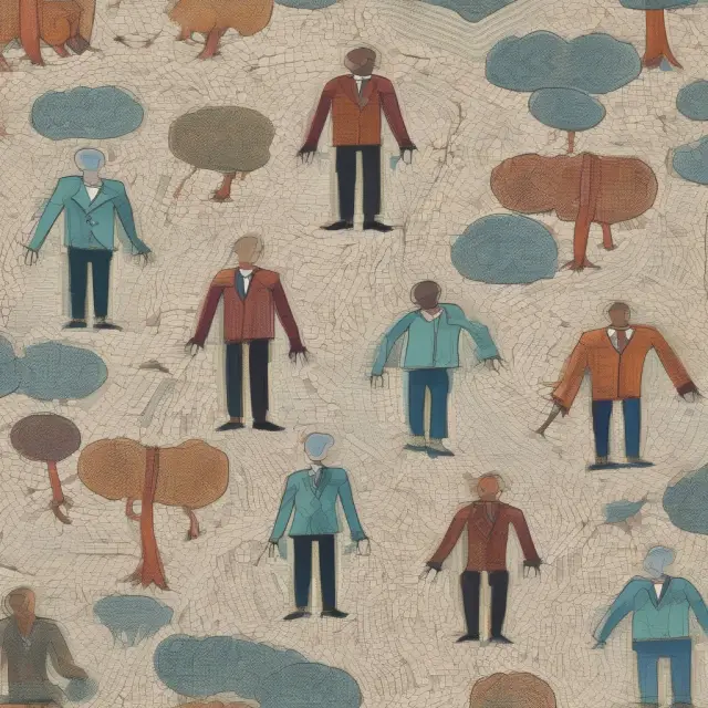 An actuary meticulously analyzing demographic data to create an intricate tapestry illustrating changing trends in life expectancies