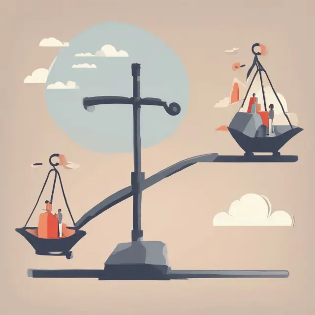 Visualizing difference between accounting profit and underlying profit using a seesaw: Accounting represents reported profits (left), while underlying profit reveals true business performance (right).
