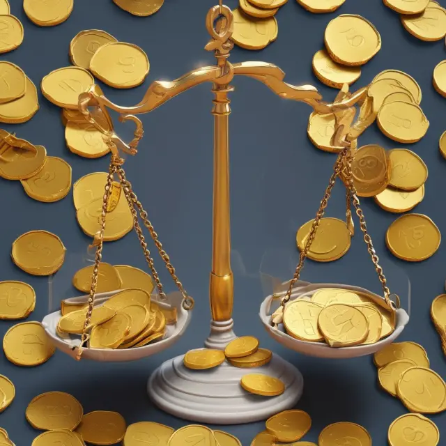 Two sets of scales: One weighed down with gold coins symbolizing underlying profit, the other balanced with GAAP earnings represented by standardized weights.