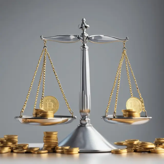 Golden scale with coins symbolizing retained risks and silver coins illustrating ceded risks in the context of underlying retention