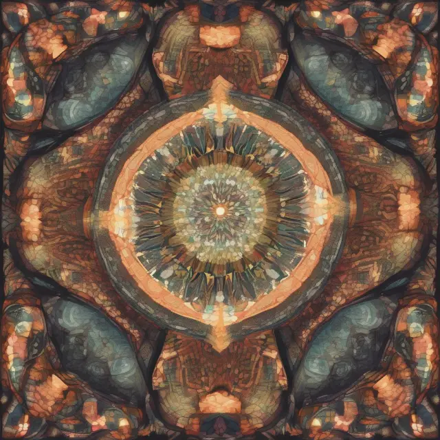 An intricate kaleidoscope showing various stocks and bonds intertwining, representing convertible securities