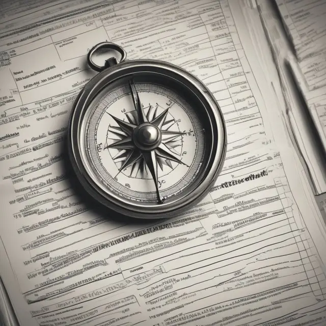 Compass directing through tax paperwork, illustrating how filing status affects underpayment penalties