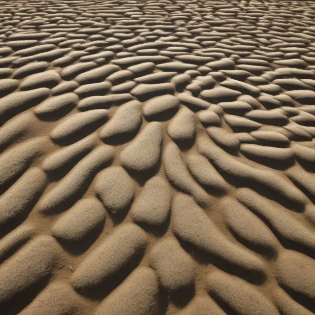 A barren landscape with underperforming stocks as seeds, swaying amidst volatile market winds. Long-term investors tend the land and await growth.