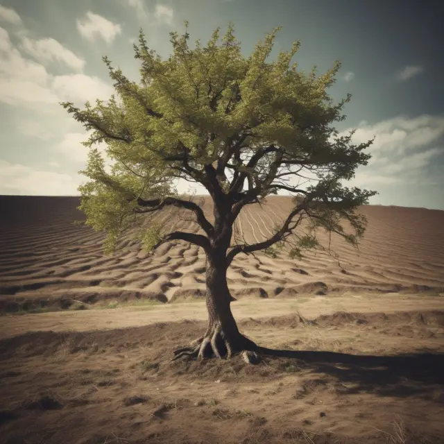 Wilting tree among thriving stocks: Underperforming investment example