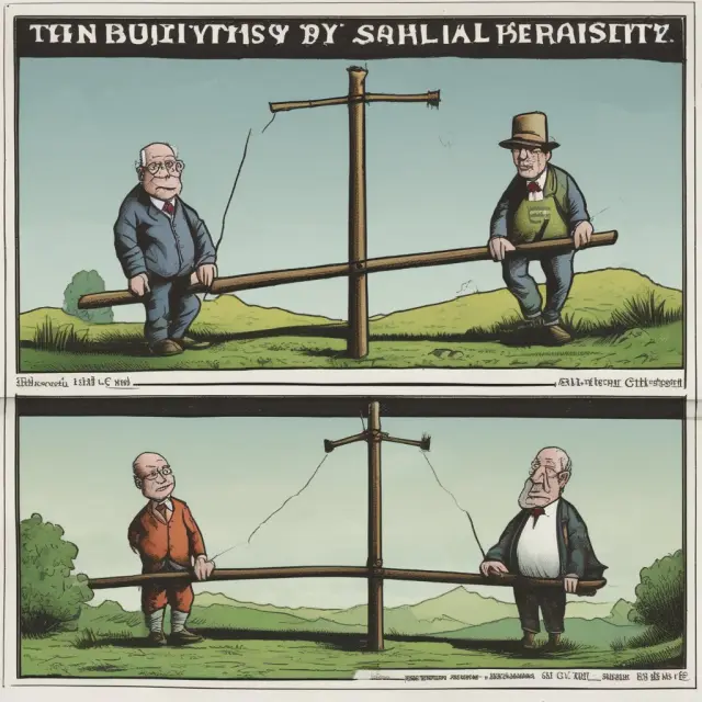 A metaphorical seesaw representing the consequences of under reported income on government programs like Social Security and Medicare