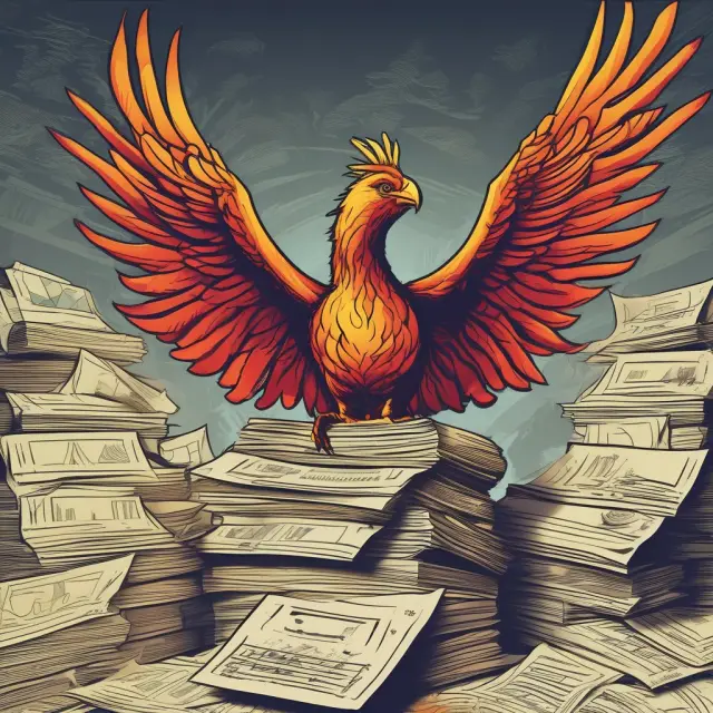 Phoenix emerging from financial reports, representing the process of reducing under reporting.