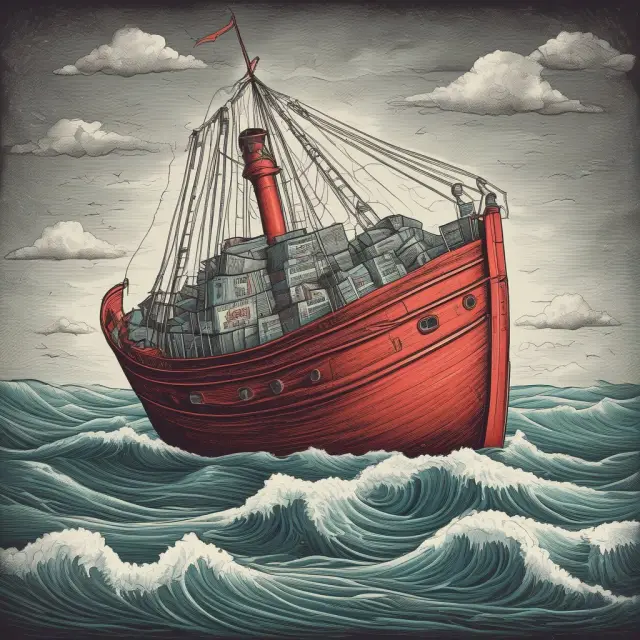 Underwater mortgage struggle scene with a lifesaver labeled refinancing companies