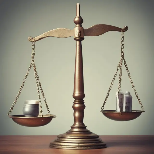 A taxpayer weighing the consequences of underwithheld versus overwithheld taxes on a balance scale, surrounded by forms and calculators