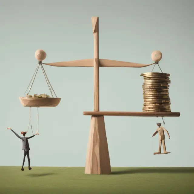 Underwithholding vs. Overwithholding: A seesaw balancing an individual