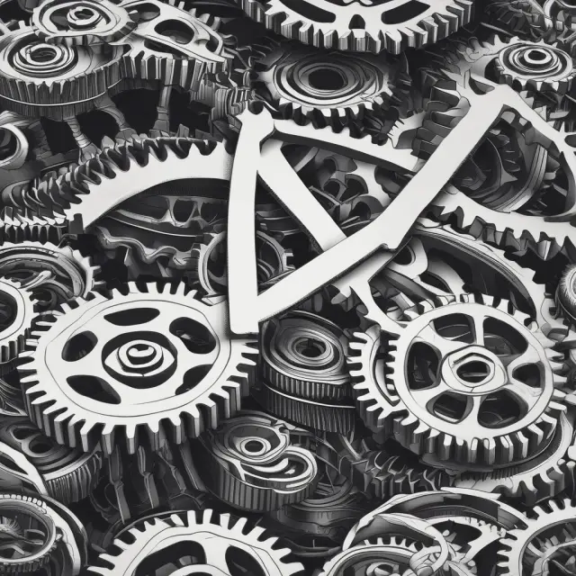 Gears symbolizing the Securities and Exchange Commission (SEC) and Financial Industry Regulatory Authority (FINRA), interconnected and turning together to maintain fair financial markets
