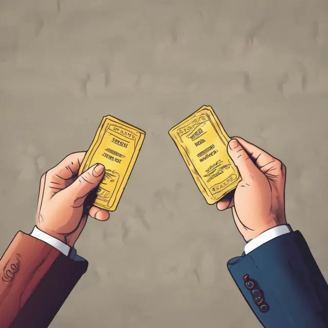An image of two hands, one holding a golden ticket representing participation in an underwriter syndicate and the other remaining empty for non-participating investors.