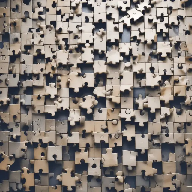 An underwriting agreement depicted as a puzzle: pieces representing issuers, investment bankers, contracts, firm commitment, best efforts, and market out clauses.