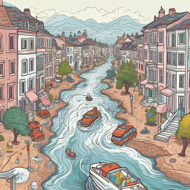 Image of an ever-changing tide representing insurance claims during the underwriting cycle, from insolvency to solvency