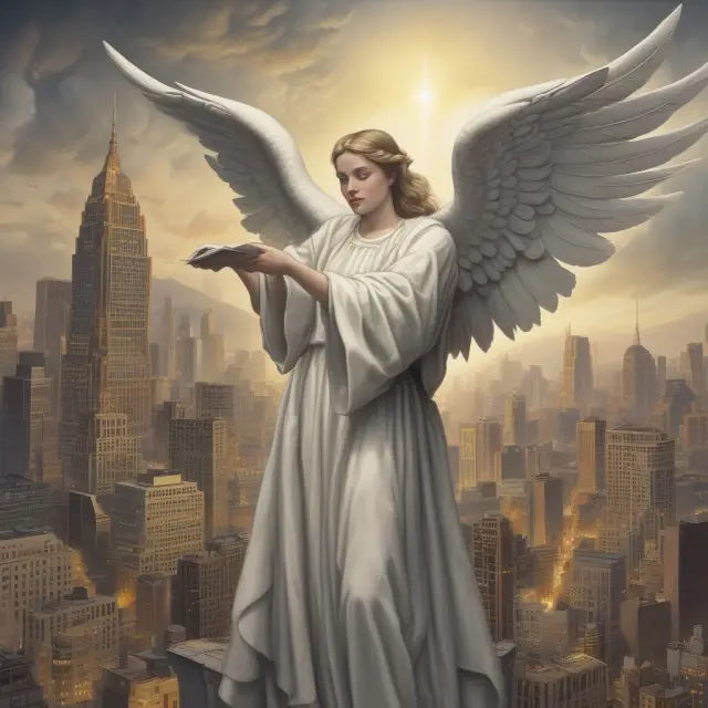 An underwriter depicted as a guardian angel, safeguarding an issuer from financial risks and selling securities on their behalf