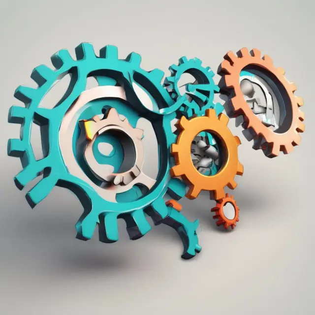 Gears representing underwriting income and investment income interconnected, symbolizing their relationship in insurers