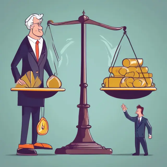 An underwriter meticulously evaluating applicant risk on a scale of justice, using financial instruments as counterweights to maintain balance