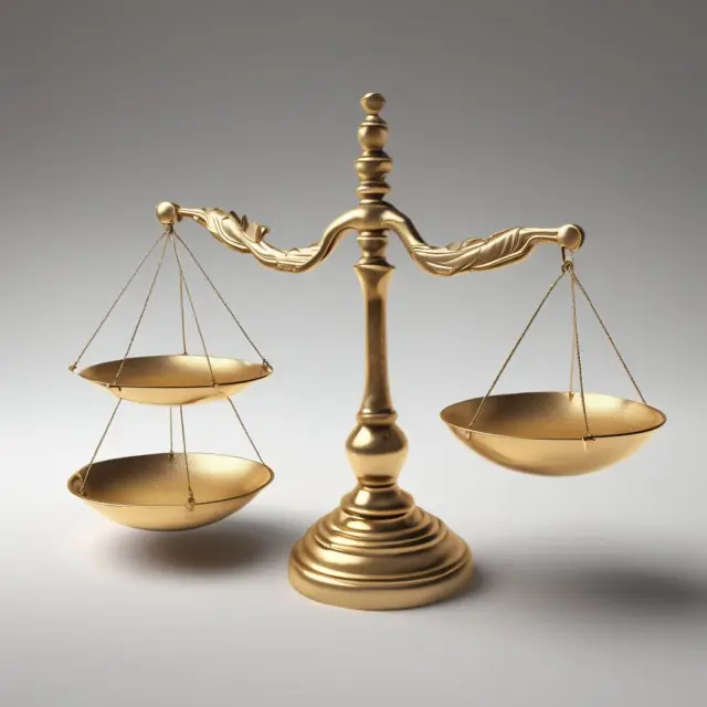 A golden scale weighs the risks and deal sizes determining underwriting spreads
