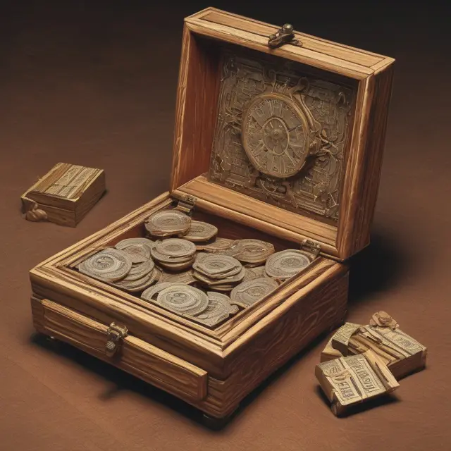 An ornate puzzle box symbolizing the challenges and complexities of managing undisclosed reserves in banking