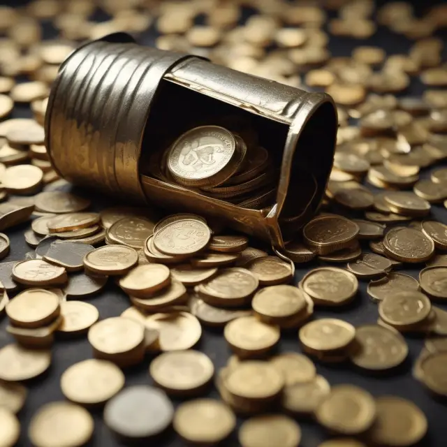 Time capsule filled with gold coins representing unearned discounts. Coins gradually released to income side as loan payments are made.