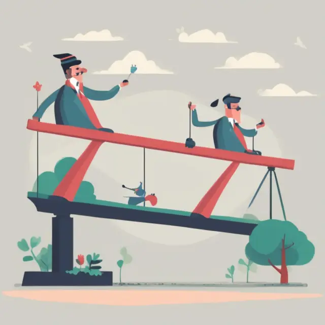 Two figures on a seesaw symbolize lenders and borrowers. Lender amortizes unearned discount, while borrower repays loan; both undergo tax implications