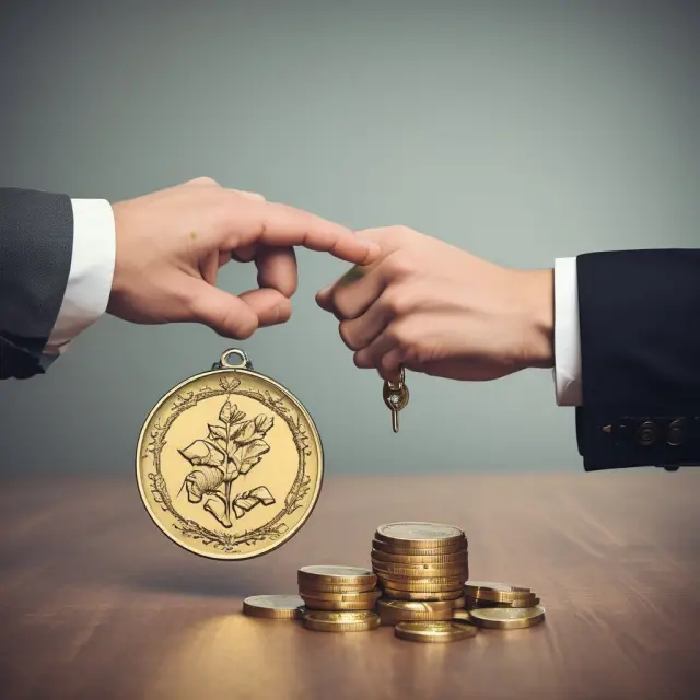 Borrower returns unearned interest in gold, symbolizing fairness and accuracy.