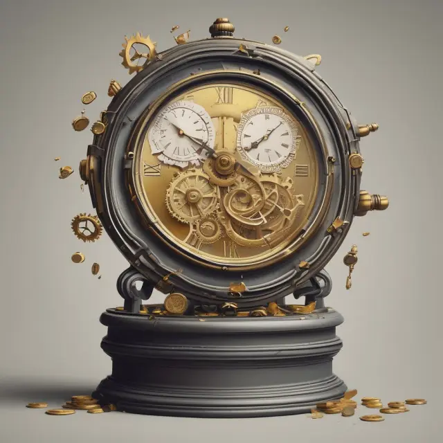 Clock gears releasing gold coins: Amortizing Unearned Interest