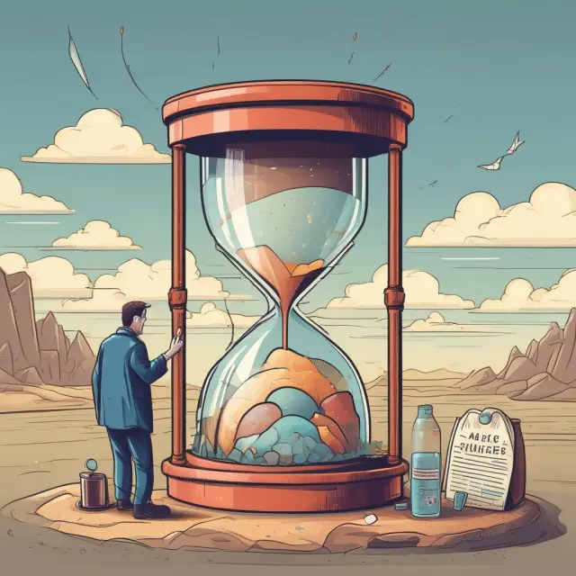 An hourglass pours unearned premiums from the client to the insurer, with earned premiums flowing to the reinsurer.