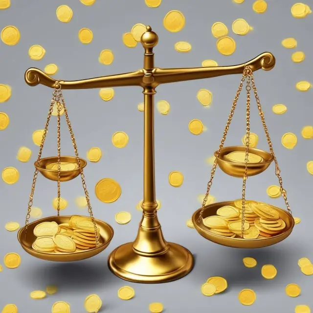 An image of a set of scales with gold coins representing unearned revenue, counterbalancing assets and liabilities.