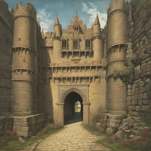 A castle fortress shielding unencumbered assets from encroaching creditors