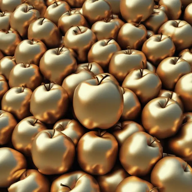 A golden apple floating in the water, symbolizing unencumbered assets within the complexities of bankruptcy.