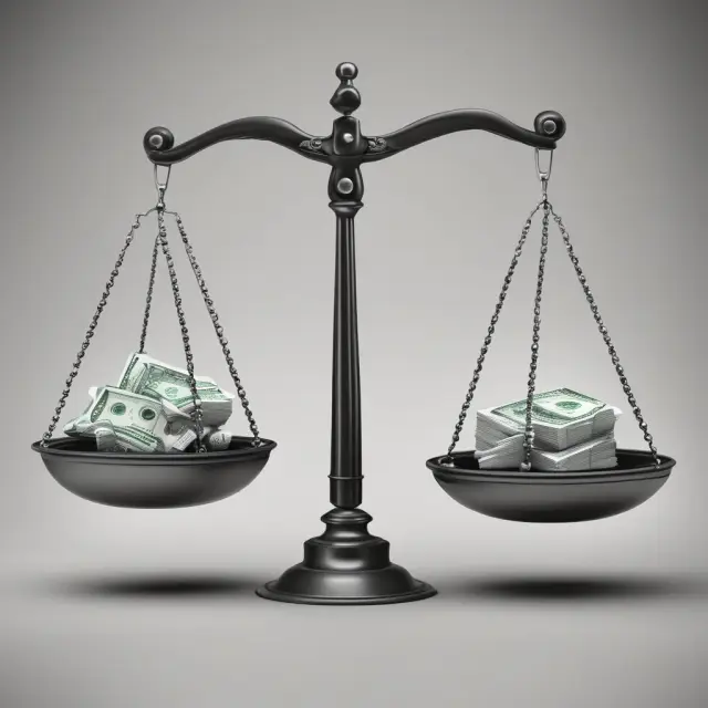 Image: A balance with a scale tipped towards unfavorable variances in sales and manufacturing