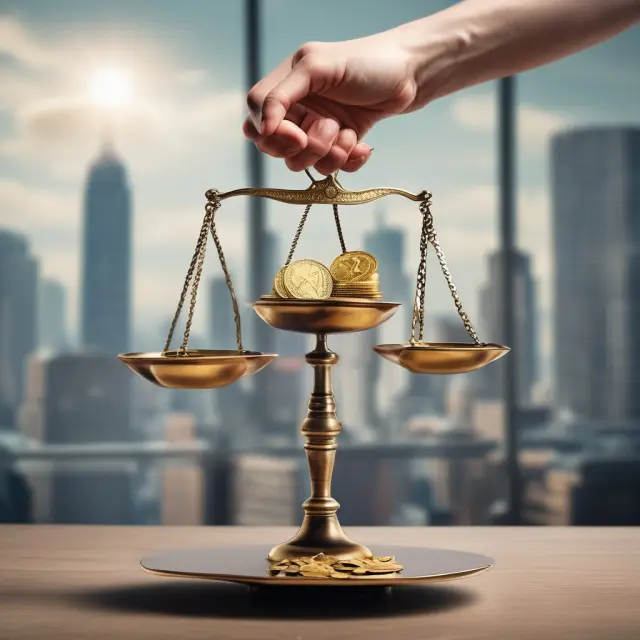 Golden scale balancing representation of individual control in private vs. public unfunded pension plans.