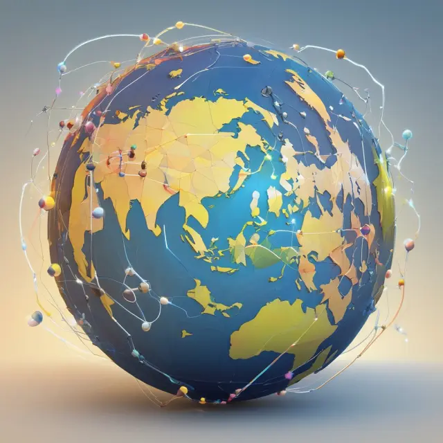 A globe illustrating the United States Natural Gas Fund (UNG), surrounded by interconnected FAQ bubbles