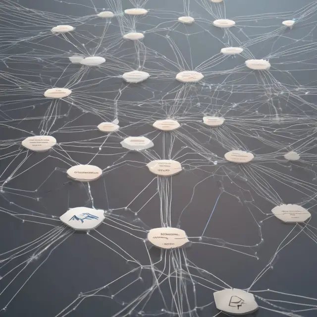 A visualization of Virtual IDs connecting through a network and merging into a recipient