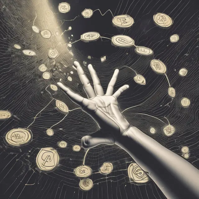 Hand requesting digital currency flow using UPI Pull Method